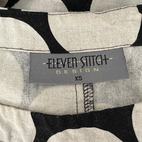 Eleven Stitch Design Pullover Bubble Short Dress Sleeveless Flax Blend Beige Pol - Picture 9 of 12